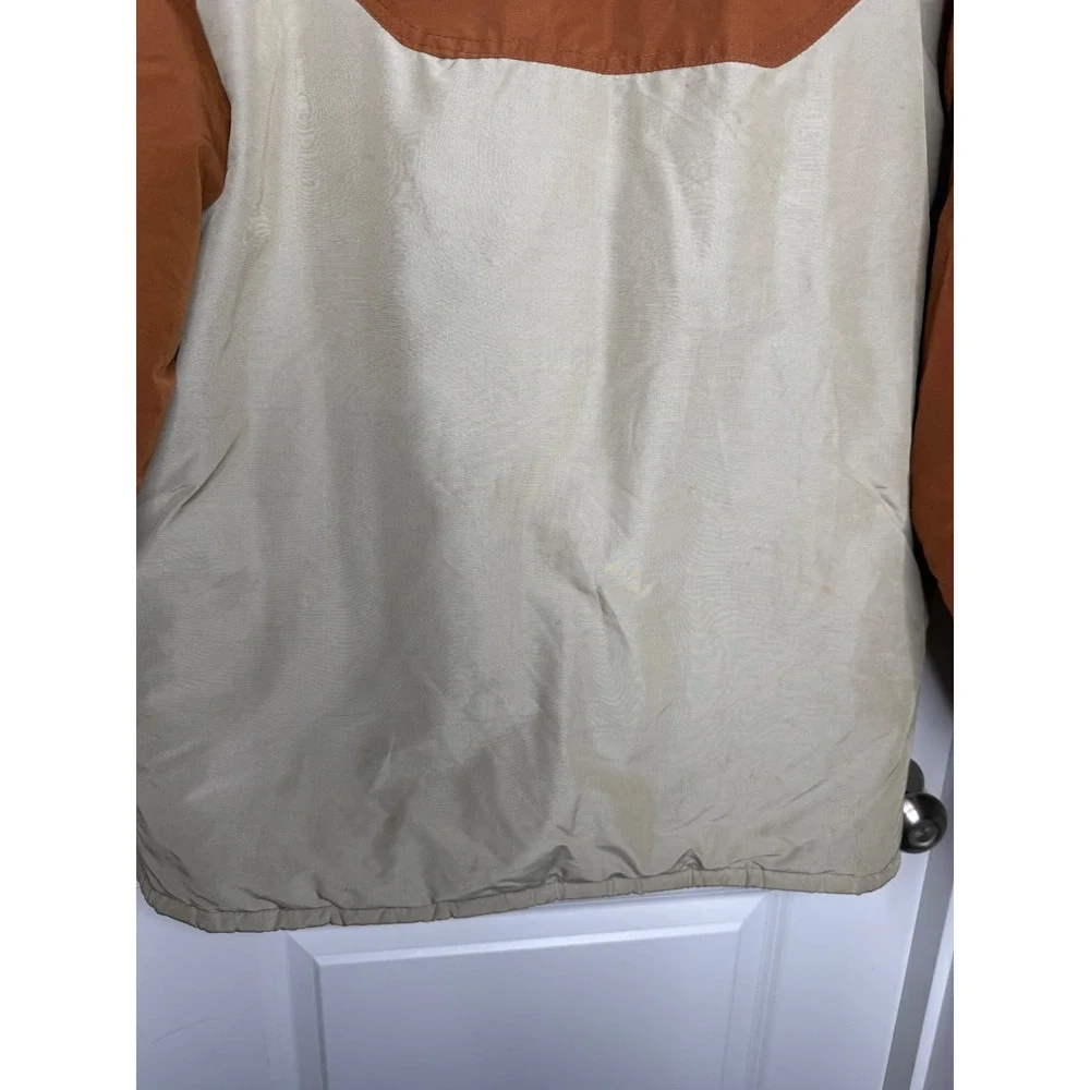 Vintage Jansport‎ Color Block Puffer Jacket Brown Tan Western Style Size L